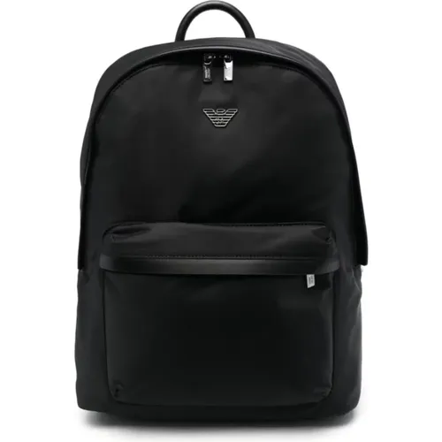 Nero Casual Backpack - Stylish Men`s Bag , male, Sizes: ONE SIZE - Emporio Armani - Modalova