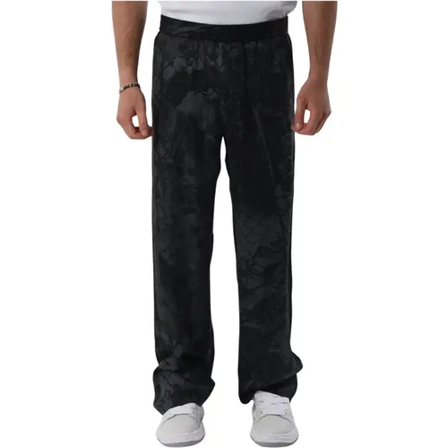 Printed Viscose Pants with Elastic Waist , male, Sizes: S, M, L - Diesel - Modalova