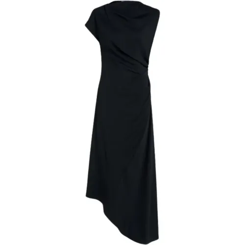 Gedrapetes Midi-Kleid für Damen , Damen, Größe: M - Calvin Klein - Modalova
