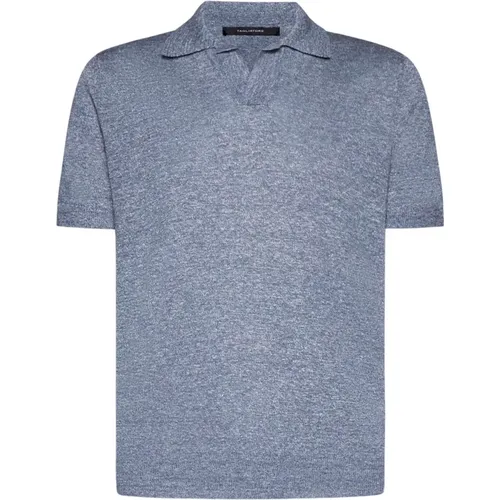 Linen T-shirts and Polos , male, Sizes: 2XL, L - Tagliatore - Modalova