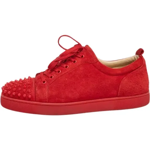 Pre-owned Wildleder sneakers , Herren, Größe: 43 1/2 EU - Christian Louboutin Pre-owned - Modalova