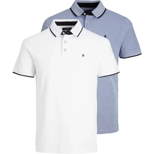 JackJones Polo 2 Pack Poloshirt Jjepaulos Polo Shortsleeve , Herren, Größe: M - jack & jones - Modalova