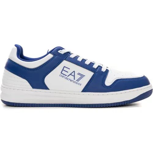 Logo Sneakers mit Kontrastdetails , Herren, Größe: 42 1/2 EU - Emporio Armani EA7 - Modalova