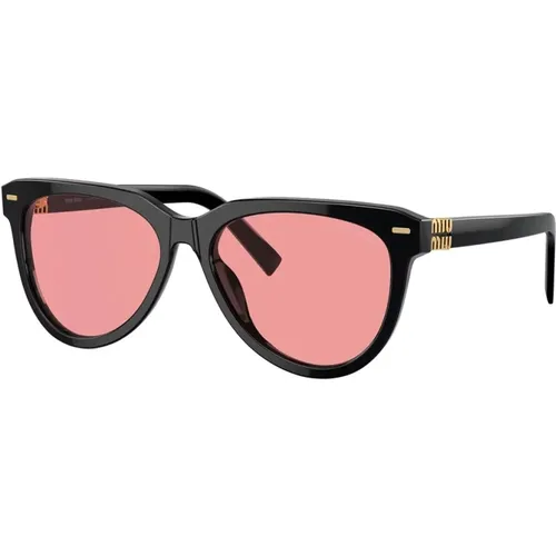 Moderne Schwarze Sonnenbrille Phantos Design - Miu Miu - Modalova