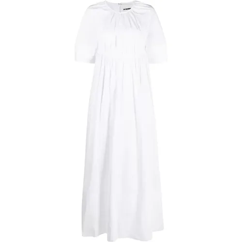 Weißes Kleid mit Ausschnitt am Rücken - Jil Sander - Modalova