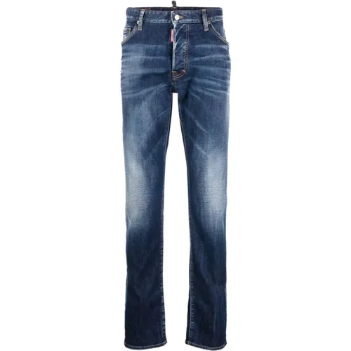 Denim Jeans with Zip and Button Closure , male, Sizes: XL, L, M, 3XL, S, XS, 2XL - Dsquared2 - Modalova