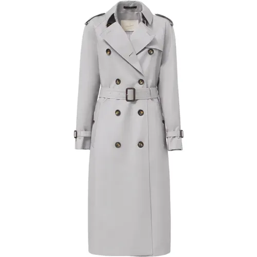 Perlgrey Trench Coat , Damen, Größe: M - Montecore - Modalova