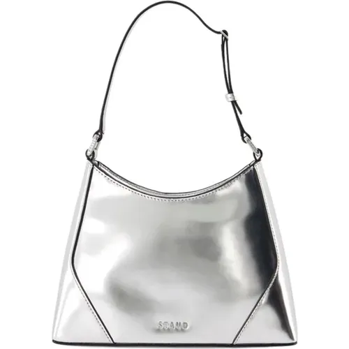 Silver Leather Shoulder Bag , female, Sizes: ONE SIZE - Staud - Modalova