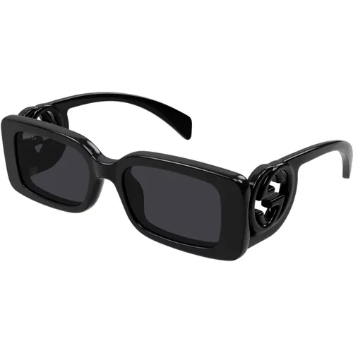 Rectangular Sunglasses Trendy Urban Style , unisex, Sizes: 54 MM - Gucci - Modalova