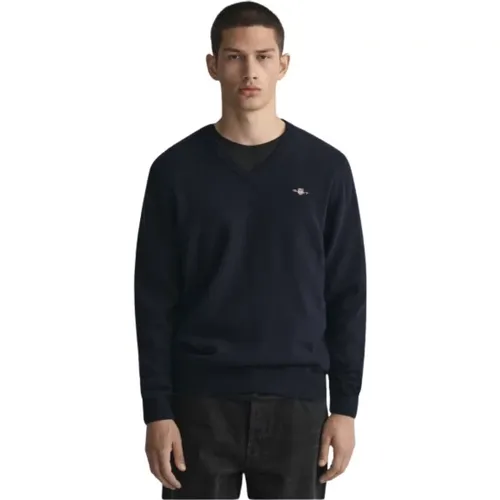 Ultra Fine Wool V-Neck Sweater , male, Sizes: S, 2XL, XL - Gant - Modalova