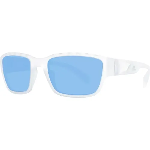 Weiße Rechteckige Sonnenbrille mit Spiegeleffekt für Männer , Herren, Größe: ONE Size - Adidas - Modalova