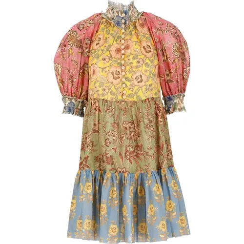 Floral Print Cotton Dress , female, Sizes: S, XS - Zimmermann - Modalova