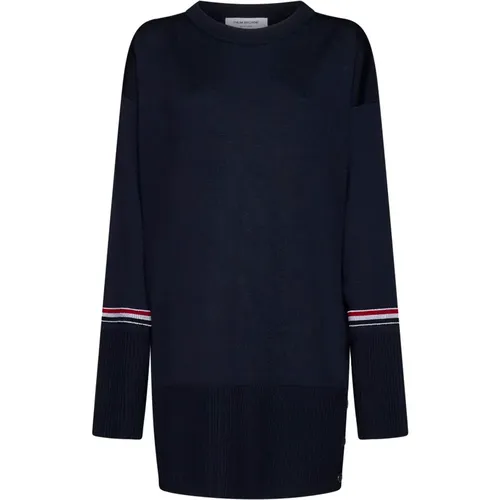 Crewneck Sweater , female, Sizes: 2XS, 3XS - Thom Browne - Modalova