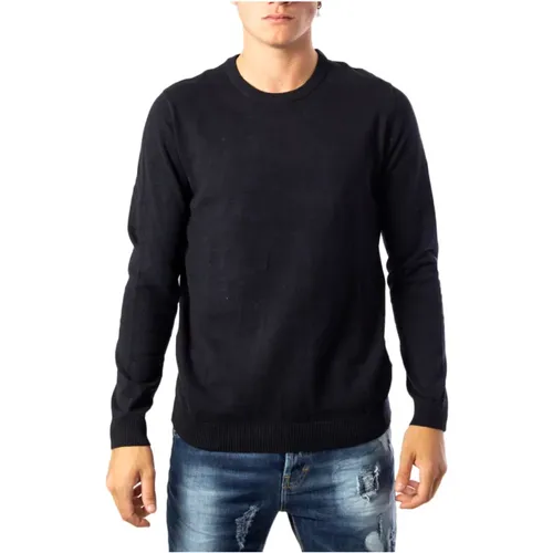 Basis Rundhals Strickpullover , Herren, Größe: 2XL - jack & jones - Modalova