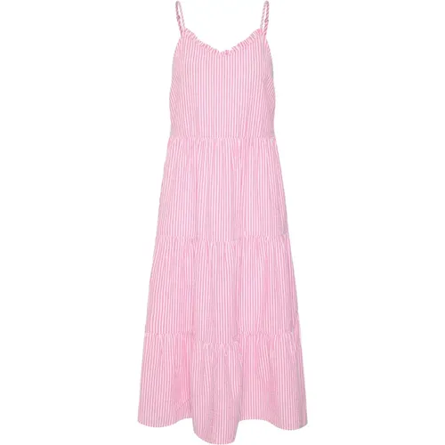 Pink Cosmos Maxi Strap Dress , female, Sizes: L, XL, 2XL, M, XS - Saint Tropez - Modalova