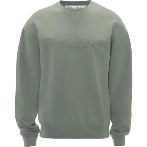 Sage Embroidered Logo Sweater , male, Sizes: XL - JW Anderson - Modalova