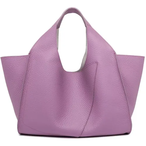 Leather Shopping Bag , female, Sizes: ONE SIZE - Gianni Chiarini - Modalova