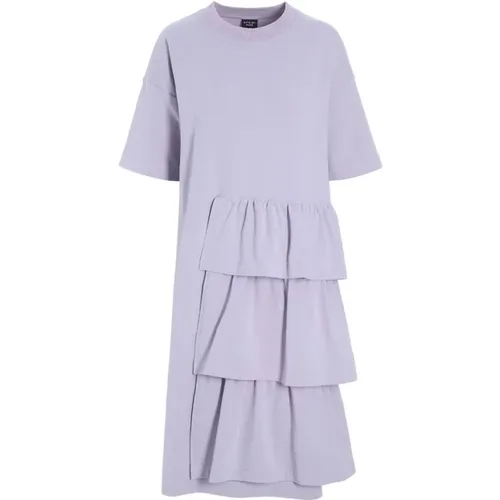 Elegant Lavender Sky Midi Dress , female, Sizes: M, L, 2XL, XS - Bitte Kai Rand - Modalova