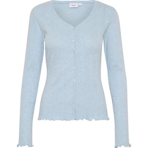 Heather Melange Cardigan Top , Damen, Größe: XL - Saint Tropez - Modalova