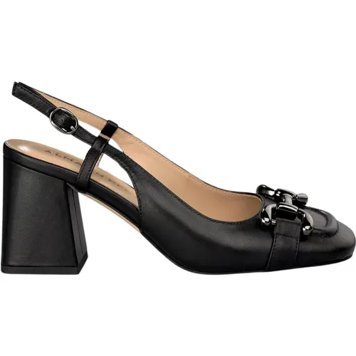 Square Heeled Buckle Shoe , female, Sizes: 3 UK, 5 UK, 4 UK - Alma en Pena - Modalova