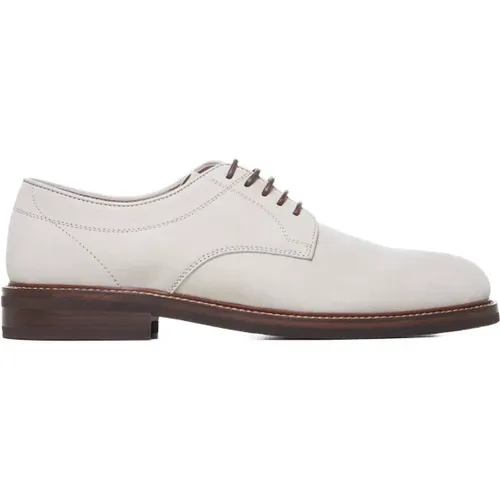 Wildleder Derby Flache Schuhe - BRUNELLO CUCINELLI - Modalova