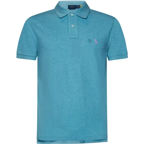 Turquoise Polo T-shirts and Polo Shirt , male, Sizes: L - Polo Ralph Lauren - Modalova