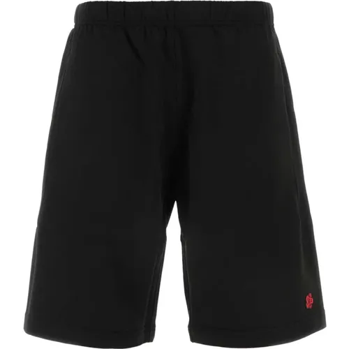 Stylische Schwarze Baumwoll-Bermuda-Shorts - Kenzo - Modalova