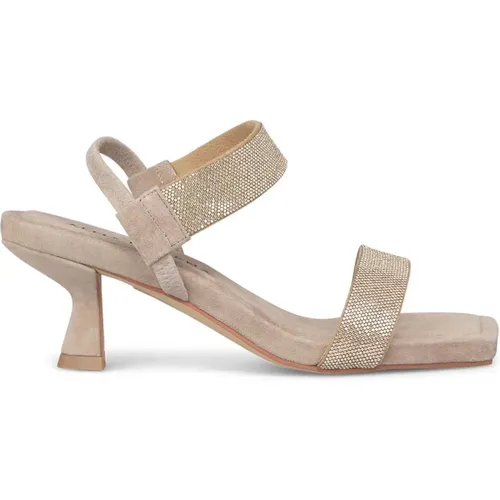 Crystal Strap Heel Sandal , female, Sizes: 3 UK - Alma en Pena - Modalova