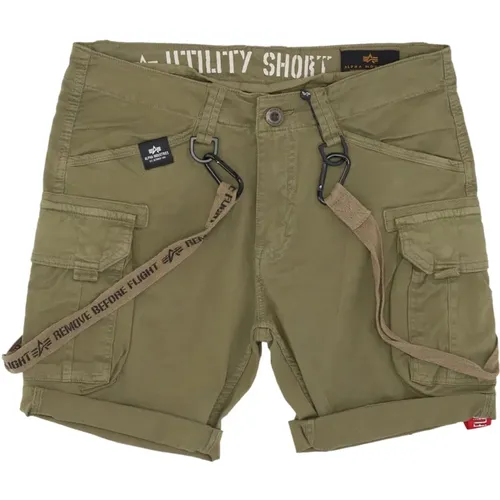 Utility Short Olive Streetwear , Herren, Größe: W30 - alpha industries - Modalova