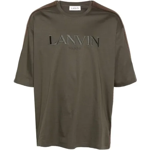 Chevron Logo T-shirt , male, Sizes: 3XL, M, 2XL, S, L - Lanvin - Modalova