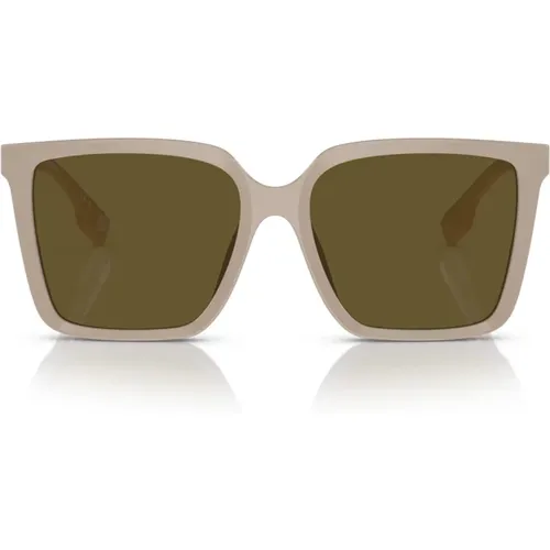 Quadratische Sonnenbrille mit braunen Gläsern - Burberry - Modalova