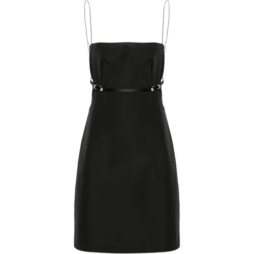 Schwarzes Bustier-Stil Kleid mit Satin-Gürtel - Givenchy - Modalova