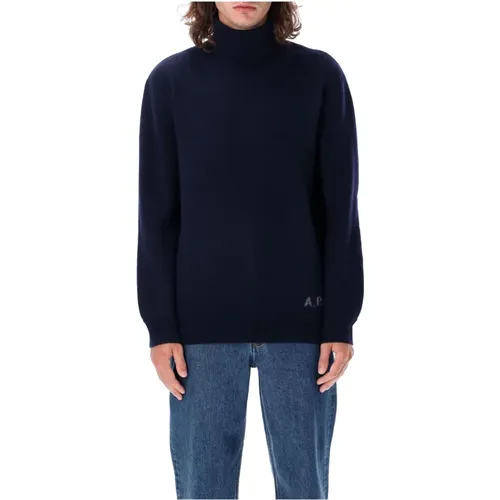 Walter High-Neck Pullover Dunkelblau - A.P.C. - Modalova