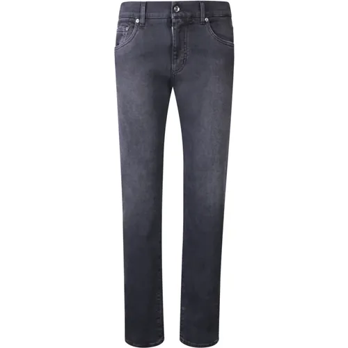 Graue Slim Fit Jeans für Herren , Herren, Größe: S - Dolce & Gabbana - Modalova