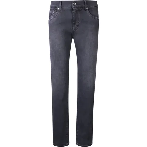 Graue Slim Fit Jeans für Herren - Dolce & Gabbana - Modalova