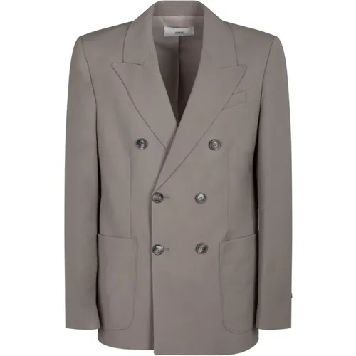 Taupe Doppelreihiger Blazer - Ami Paris - Modalova