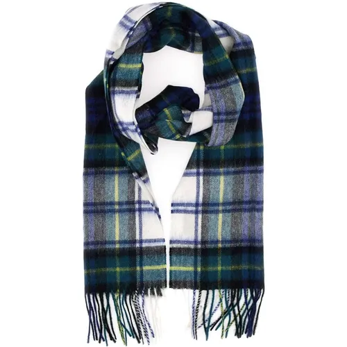 Mens Wool Tartan Scarf with Fringes , male, Sizes: ONE SIZE - Barbour - Modalova