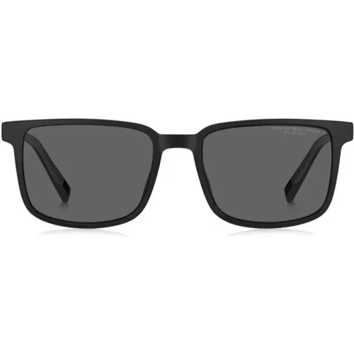 Schwarz Grau/Grau Sonnenbrille TH 2145/Cs , Herren, Größe: 55 MM - Tommy Hilfiger - Modalova