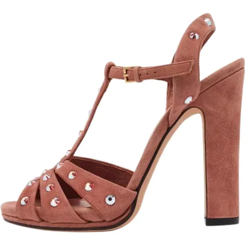 Pre-owned Suede sandals , female, Sizes: 3 UK - Gucci Vintage - Modalova