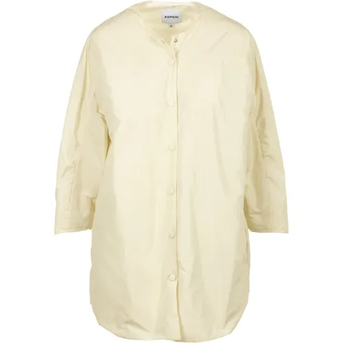 Shirts Cream , female, Sizes: S - Aspesi - Modalova