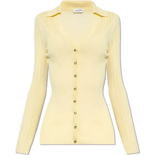 Gerippter Cardigan , Damen, Größe: S - Lanvin - Modalova