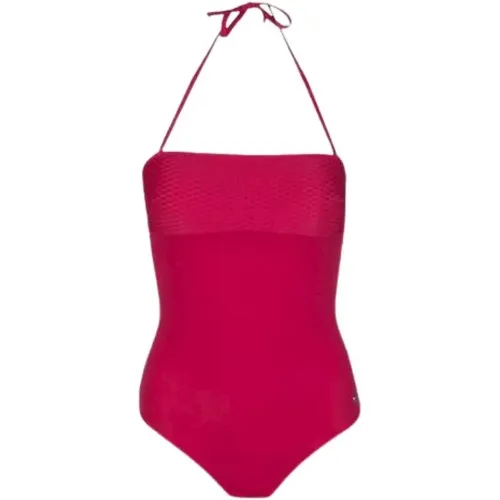 Einteiliger Badeanzug mit erhabenem Muster , Damen, Größe: S - Emporio Armani - Modalova