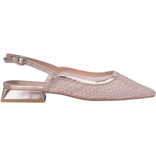 Mesh Rhinestone Flat Shoe , female, Sizes: 4 UK, 9 UK, 5 UK, 7 UK - Alma en Pena - Modalova