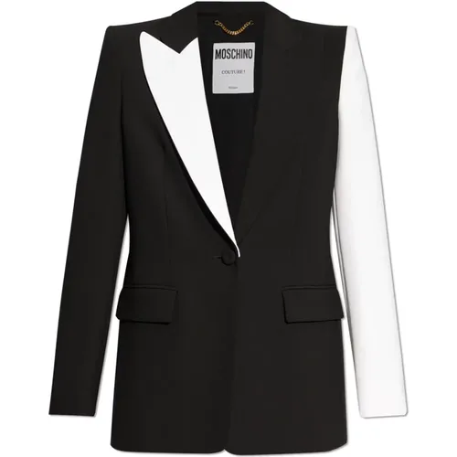 Blazer mit geschlossenen Revers - Moschino - Modalova