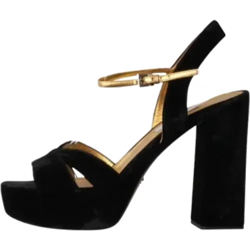 Pre-owned Velvet heels , female, Sizes: 4 UK - Prada Vintage - Modalova