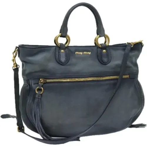 Pre-owned Suede handbags , female, Sizes: ONE SIZE - Miu Miu Pre-owned - Modalova