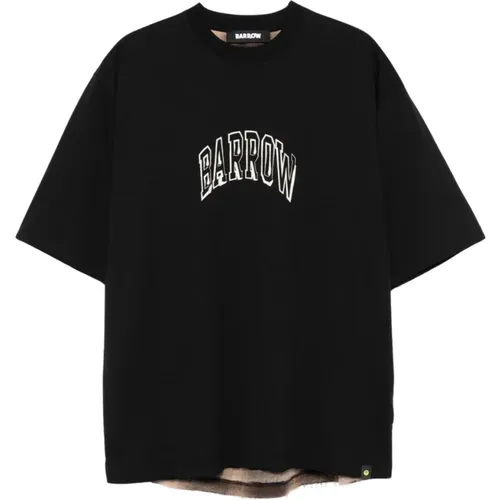 Jersey T-Shirt Unisex Schwarz , Herren, Größe: M - BARROW - Modalova