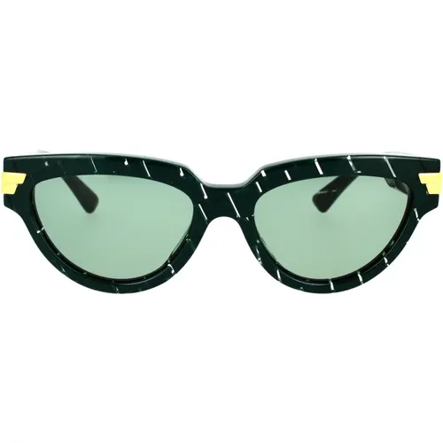 Cat-Eye Sonnenbrille Bv1035S 004 , Damen, Größe: 55 MM - Bottega Veneta - Modalova