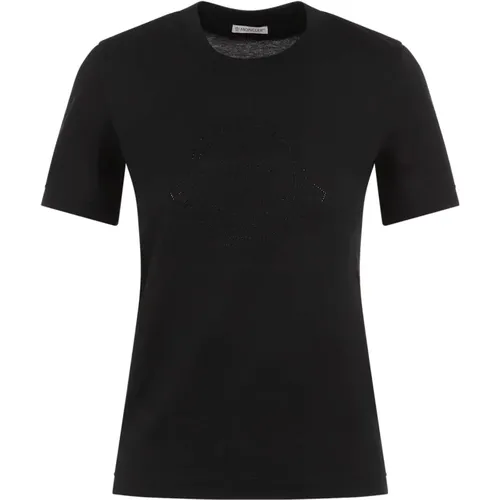 Schwarzes T-Shirt für Frauen - Moncler - Modalova