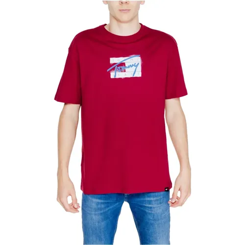 Street Sign T-Shirt Herbst/Winter Kollektion , Herren, Größe: M - Tommy Jeans - Modalova